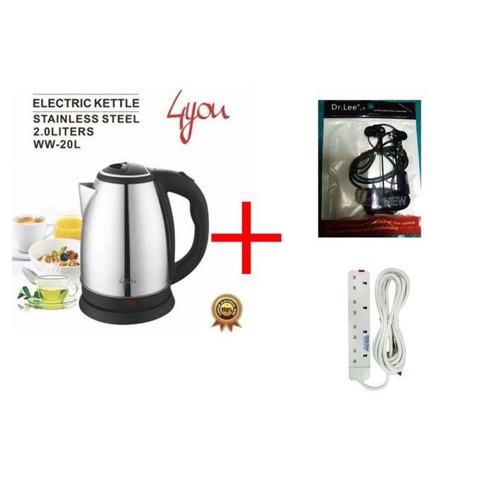4you Automatic Water Heater & Boiler Electric Kettle +free Gifts