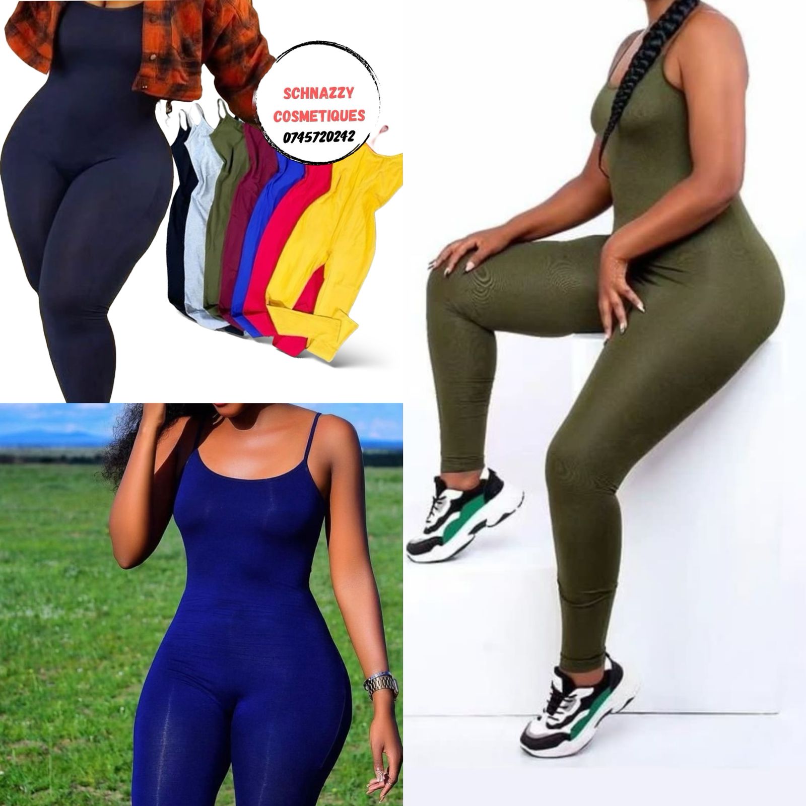 1pc Fashion One Piece Tank Top JumpSuit Everywhere Wear Ladies Women Trendy Jumpsuit FREE SIZE STRETCH WOMEN JUMPSUIT STRAP PLAYSUIT One Size Solid Color Jumpsuit Casual Classic Jumpsuit Basic Style