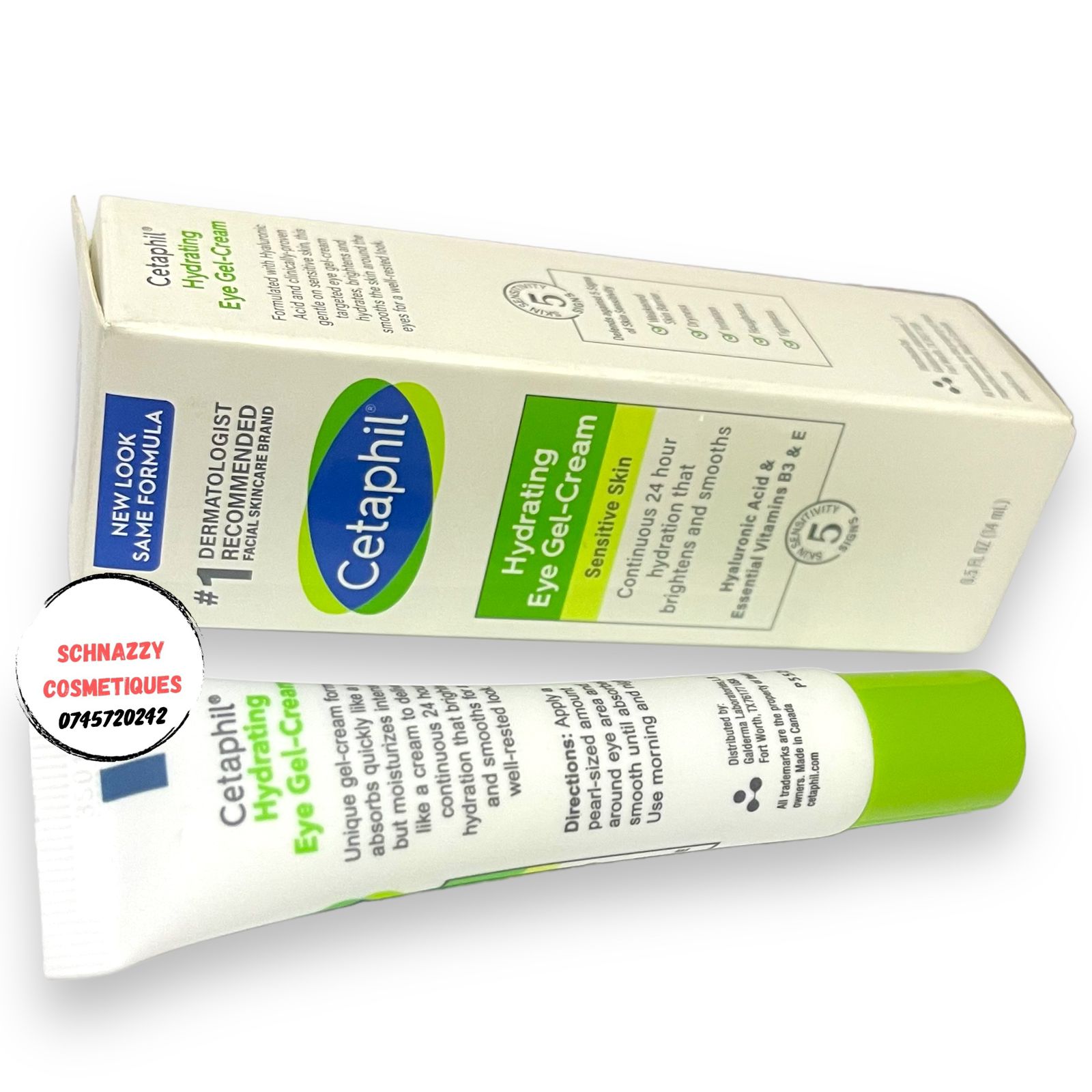 CETAPHIL Hydrating Eye Gel Cream - 24hr Hydration Brightens Smoothens 14ml