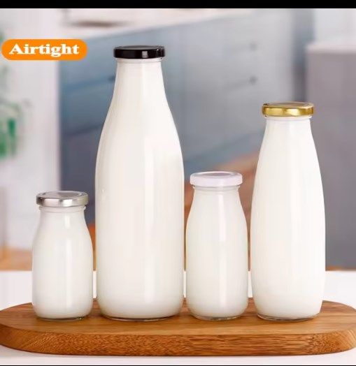 5pcs & 10pcs 500ML MILK/JUICE STORAGE GLASS JARS/MILK GLASS JARS/SMOOTHIE GLASS JARS