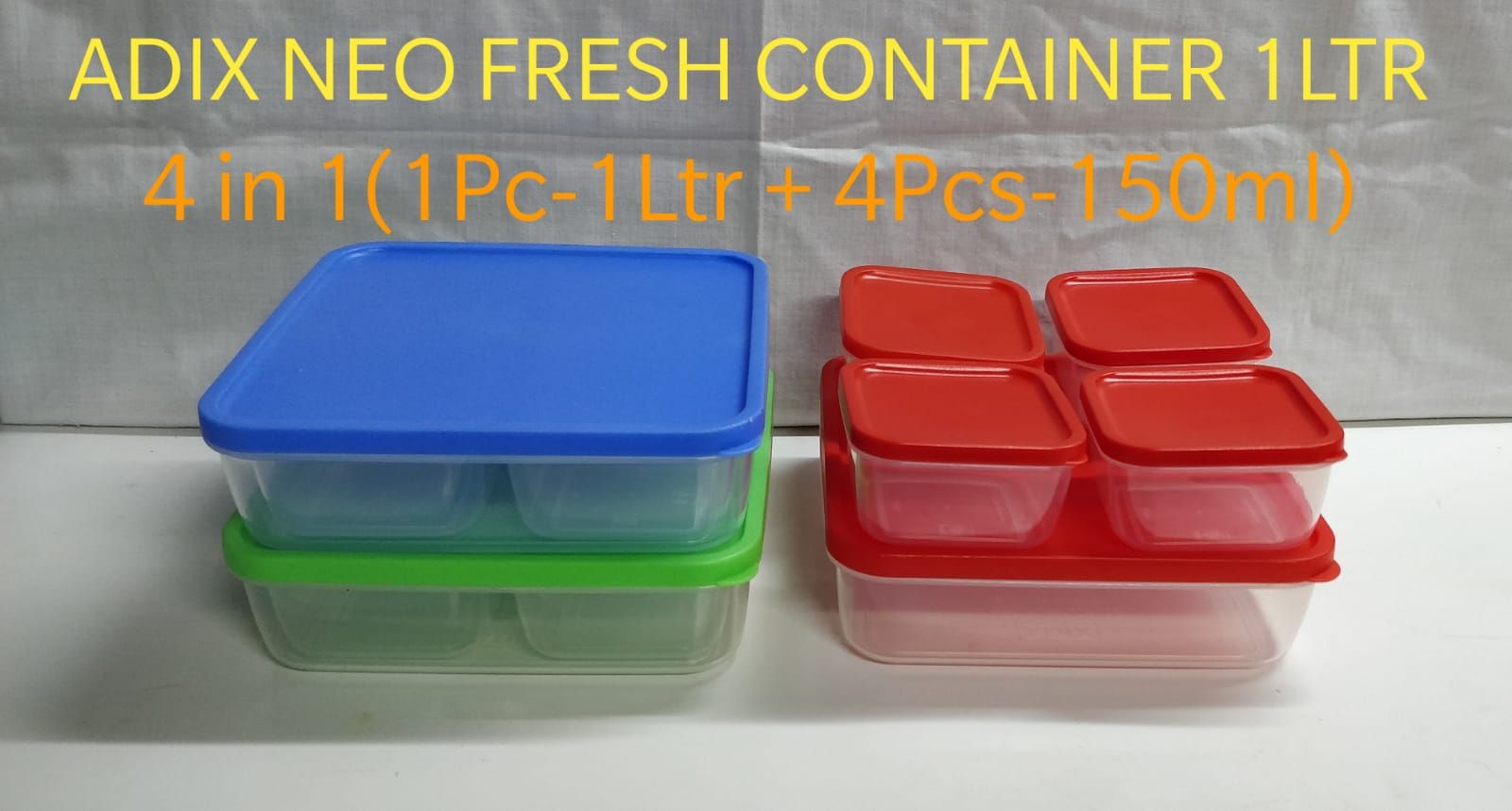 Set of 4pcs kitchen fridge storage food containers