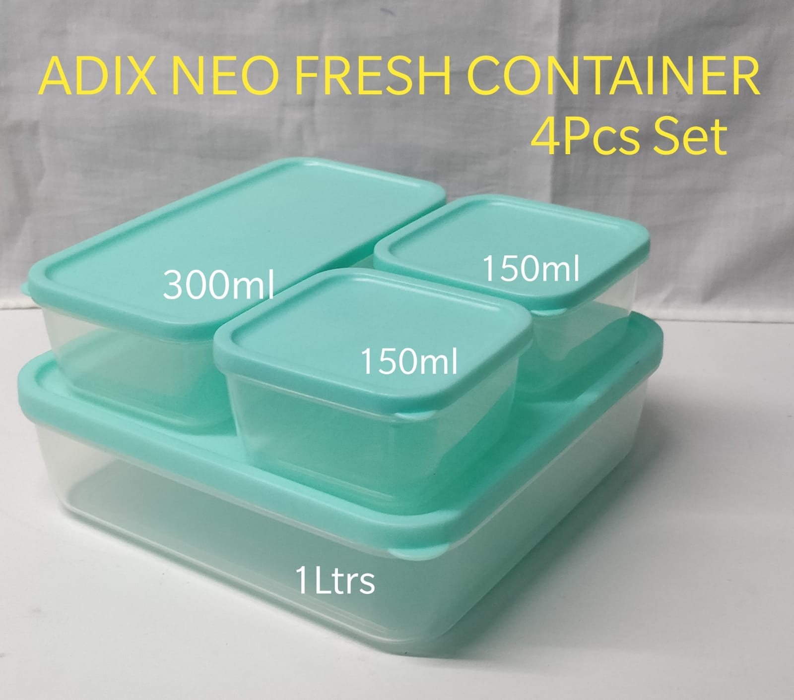 Set of 4pcs kitchen fridge storage food containers