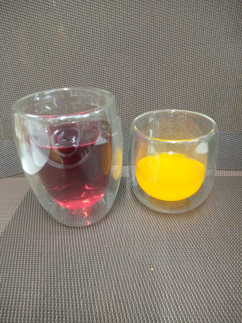 Set of 3pcs double wall kitchen big glasses