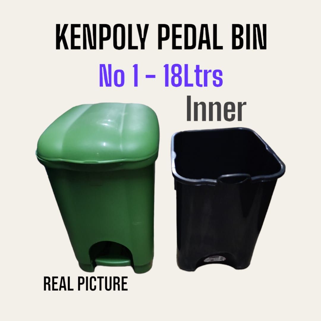 Kenpoly heavy plastic kitchen/home Pedal dust Bin