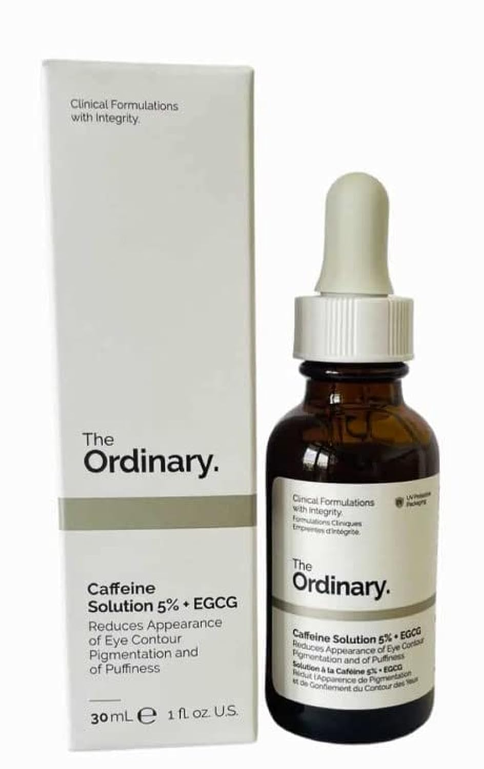 The Ordinary Caffeine Solution 5% + EGCG Reduces Puffiness and Dark Circles Around the Eyes