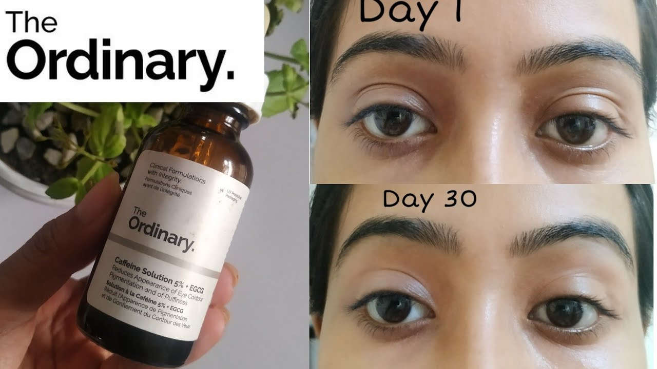 The Ordinary Caffeine Solution 5% + EGCG Reduces Puffiness and Dark Circles Around the Eyes