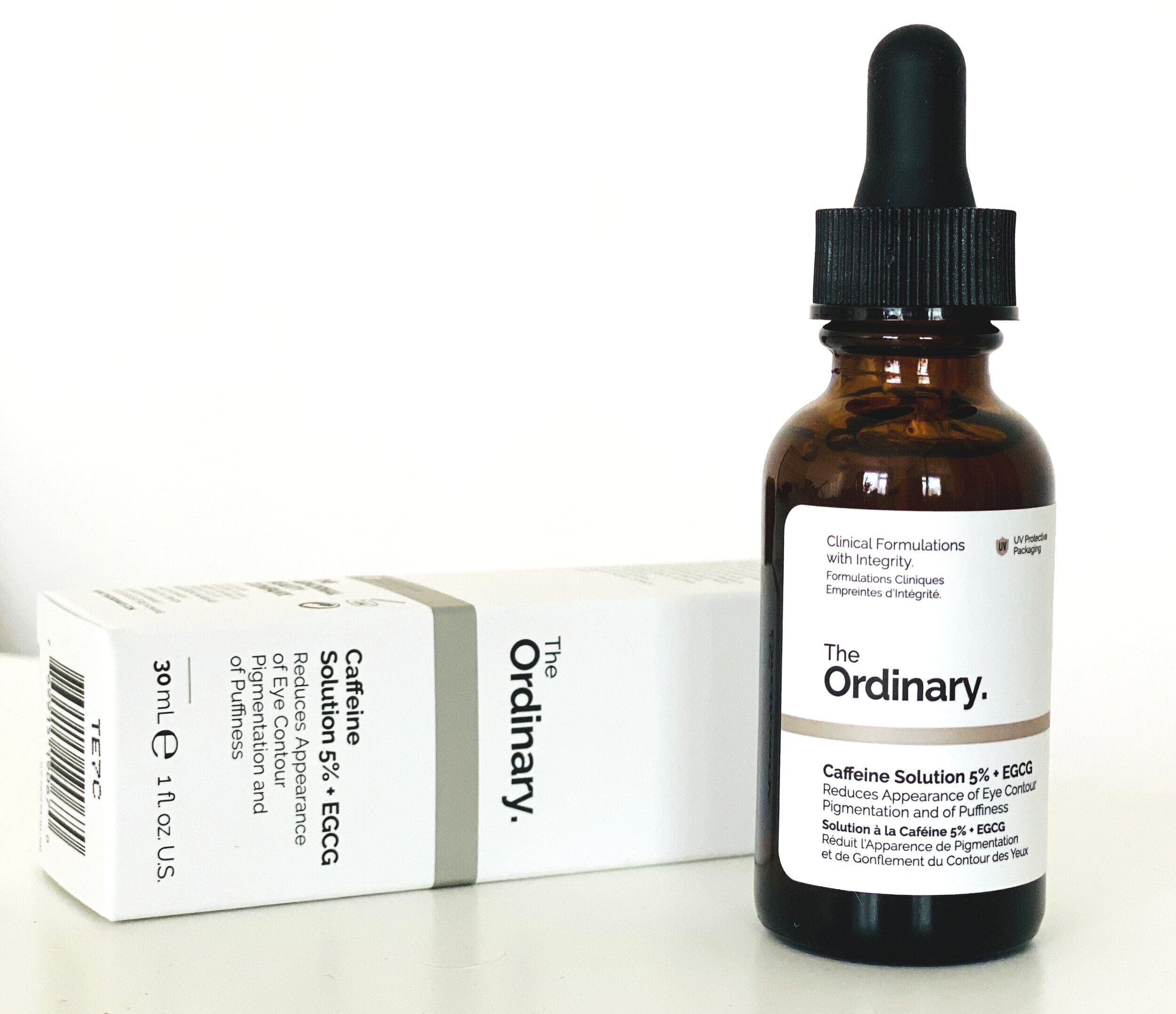 The Ordinary Caffeine Solution 5% + EGCG Reduces Puffiness and Dark Circles Around the Eyes