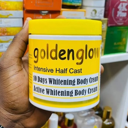 Golden Glow Intensive Half Cast 10 Days Whitening Body Cream Lightens Skin, Evens Tone, Hydrates, Reduces Fine Lines, Nourishes, Boosts Collagen, Non-greasy, Radiant Glow