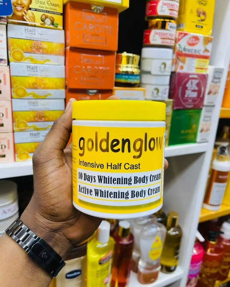 Golden Glow Intensive Half Cast 10 Days Whitening Body Cream Lightens Skin, Evens Tone, Hydrates, Reduces Fine Lines, Nourishes, Boosts Collagen, Non-greasy, Radiant Glow