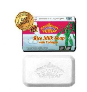 Asante Rice Lightening Milk Soap With Collagen,Honey&AHA-Honey Plus,Smoothens&Evens Skin,125g
