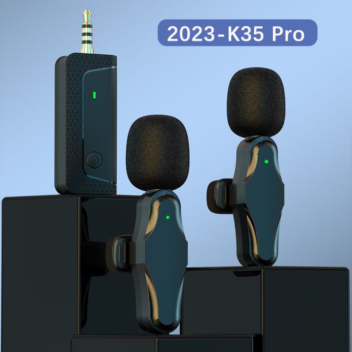 Mini Wireless Lavalier Microphone K35 Pro DOUBLE MIC
