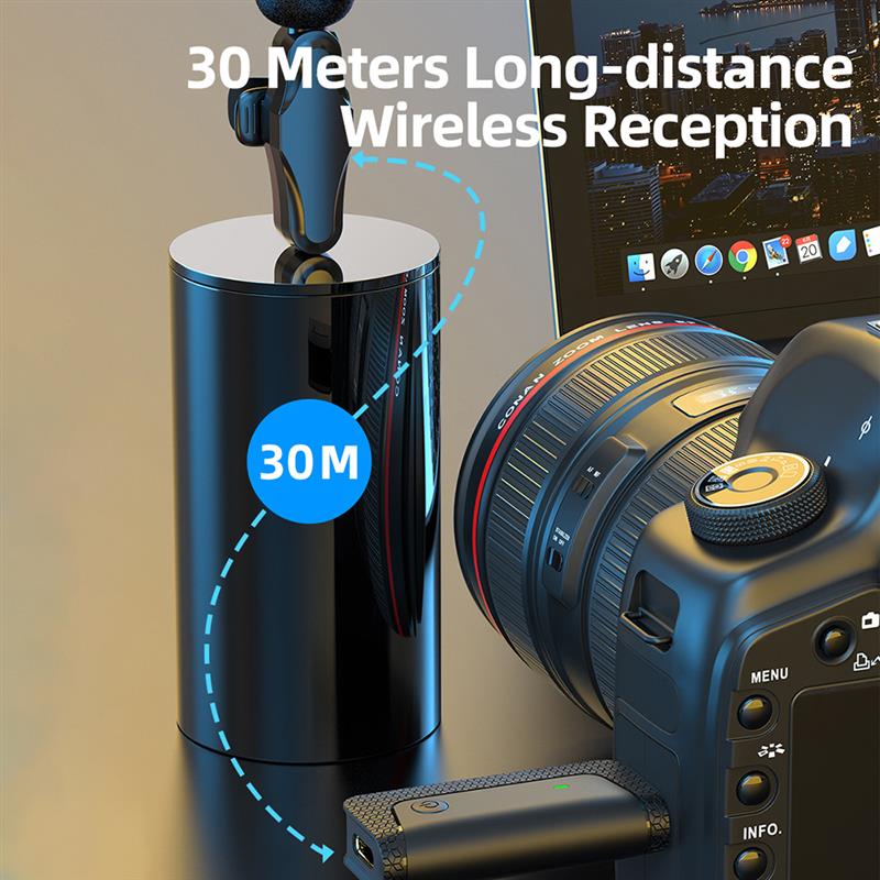 Mini Wireless Lavalier Microphone K35 Pro DOUBLE MIC