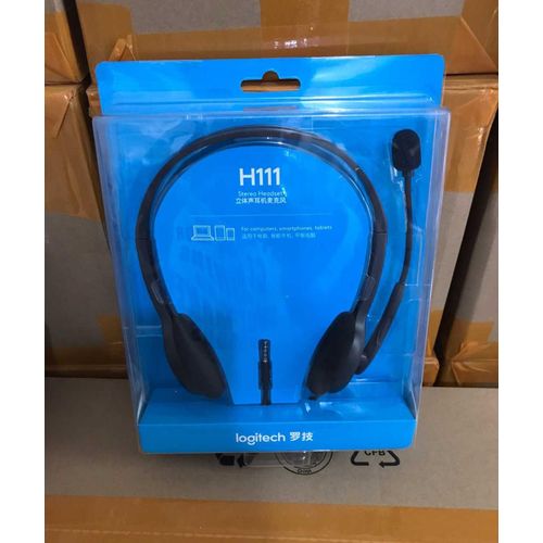 Logitech Stereo Headset H111 +Noise Cancelling Microphone