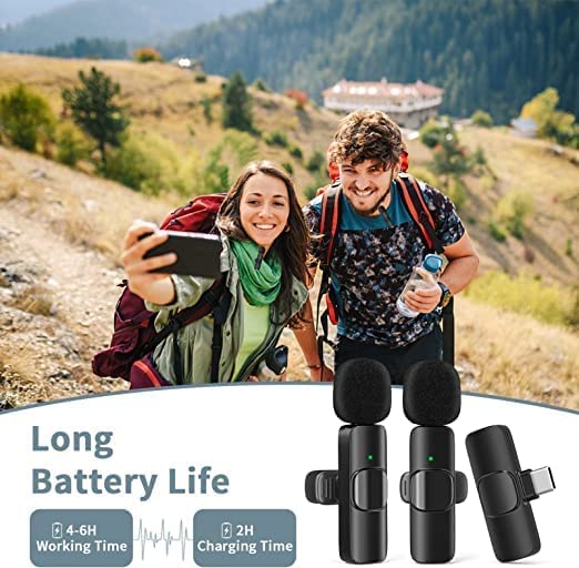 Genera Wireless Lavalier Microphone Portable Audio Video Recording Mini Mic For IPhone