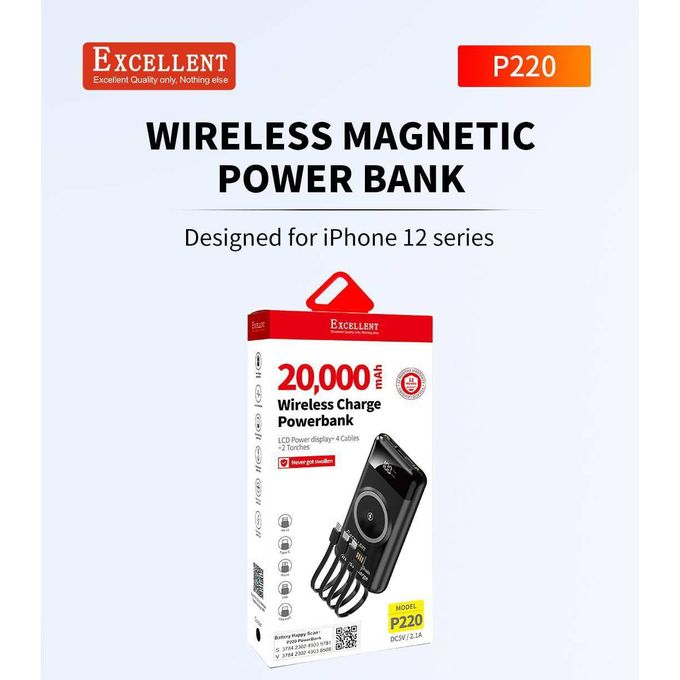 Excellent 20000mah Wireless Charger Powerbank P220
