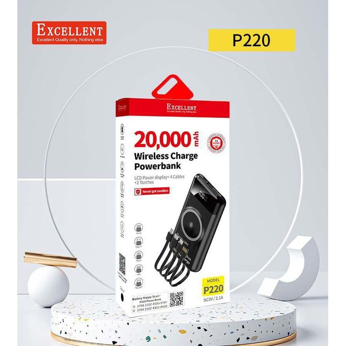 Excellent 20000mah Wireless Charger Powerbank P220