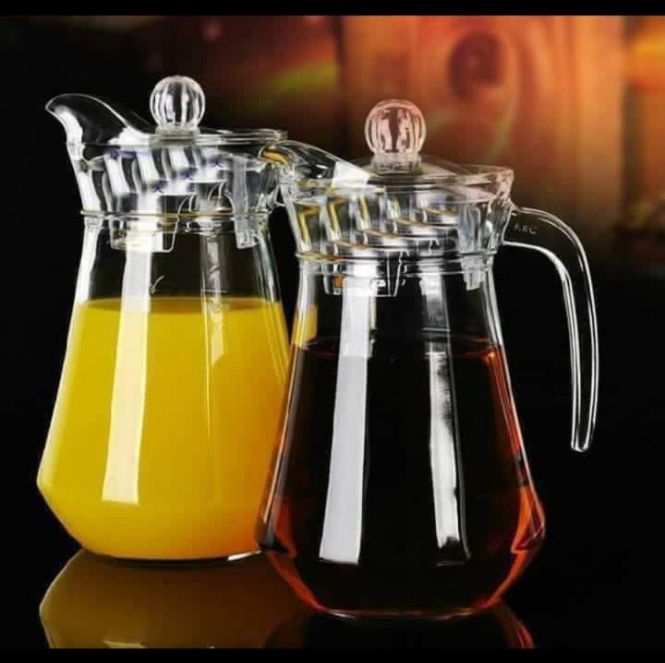 Water Jug With Acrylic Lid 1.3ltrs High Quality 1PC Jug Drink ware type: Wine glass Material: Glass Dishwasher safe