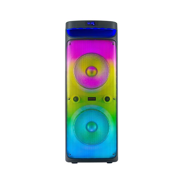 KOLAV-F2102 New Trolley  Rechargeable Dual 10INCH Wireless Bluetooth Speakers Flame Light High Quality Hifi Pa Speaker Systems