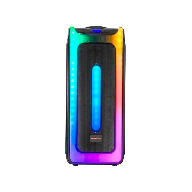 KOLAV-D2806 Dual 8 Inch Party Sounds System Dj Bluetooth Speaker Outdoor Wireless Bluetooth Speakers Boombox With Led Light