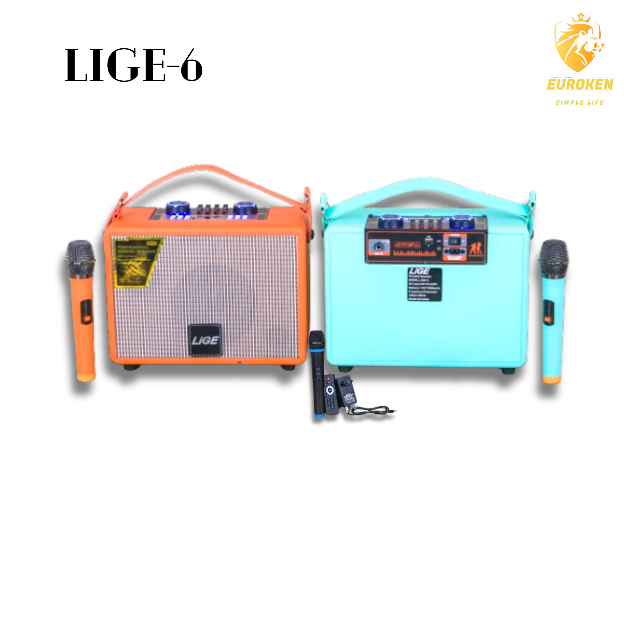 LiGE-6 Vintage Bluetooth Speaker  Wooden Speaker Luxury Portable Outdoor Home Decoration Classical 40W Speaker With Remote Control