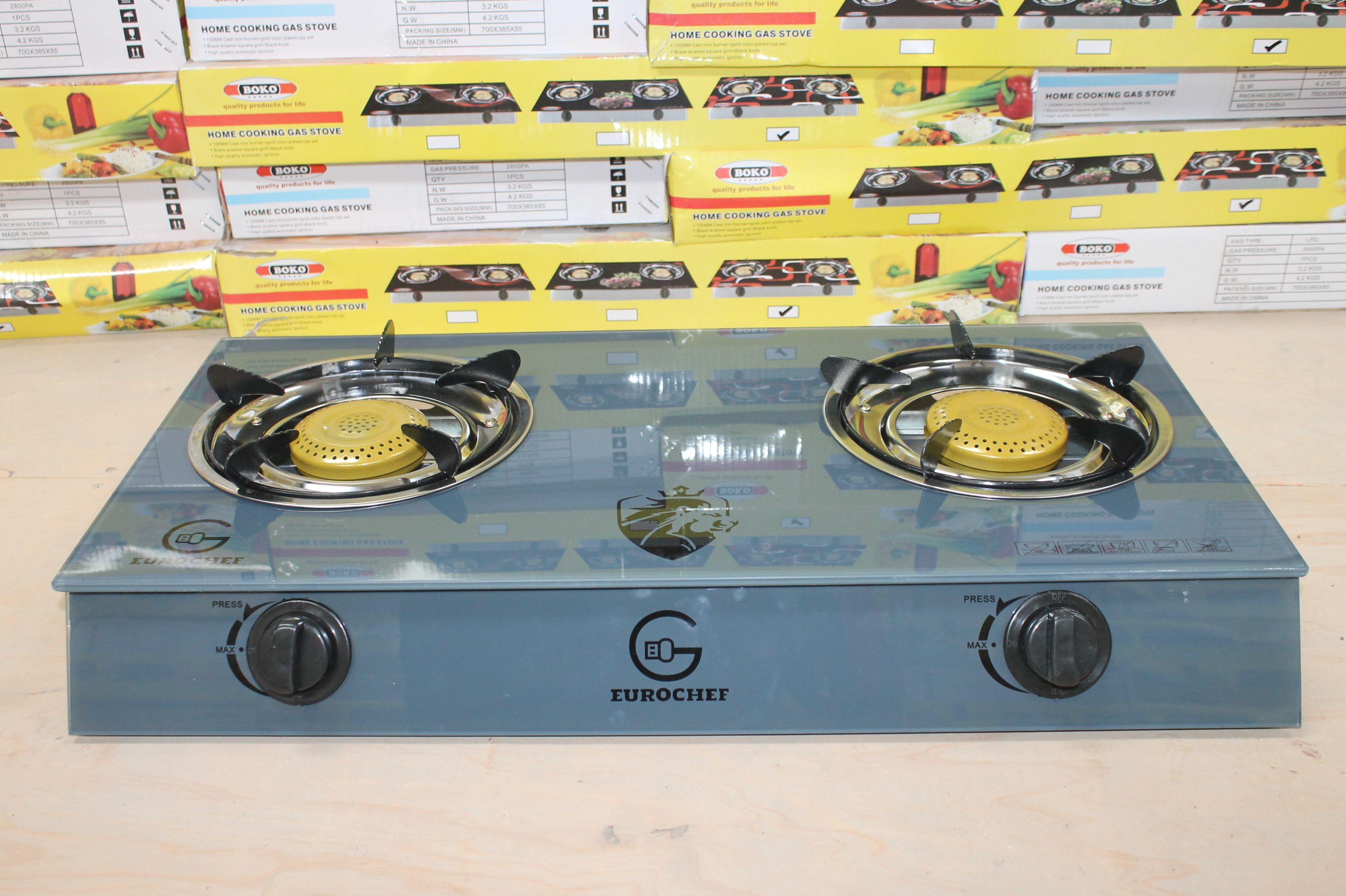 Exclusive discounts for B-002C Eurochef Glasstop Double Burner Gas ...