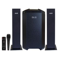 GLD GL-004 Pro 2.1CH Multimedia Speaker System HI-FI 12000W PMPO Soundbar BT/USB/SD/FM Subwoofer Home Audio System with Microphone and Remote Control
