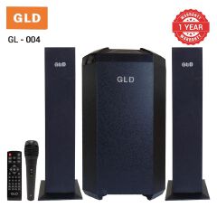 GLD GL-004 Pro 2.1CH Multimedia Speaker System HI-FI 12000W PMPO Soundbar BT/USB/SD/FM Subwoofer Home Audio System with Microphone and Remote Control