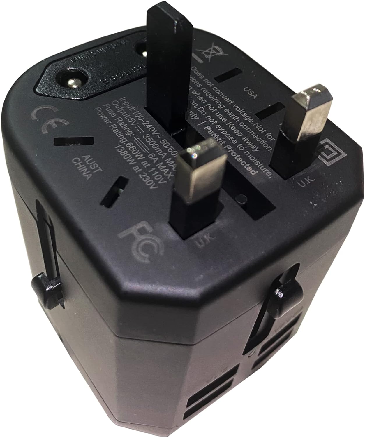 Universal Travel Adapter With Multinational Plugs