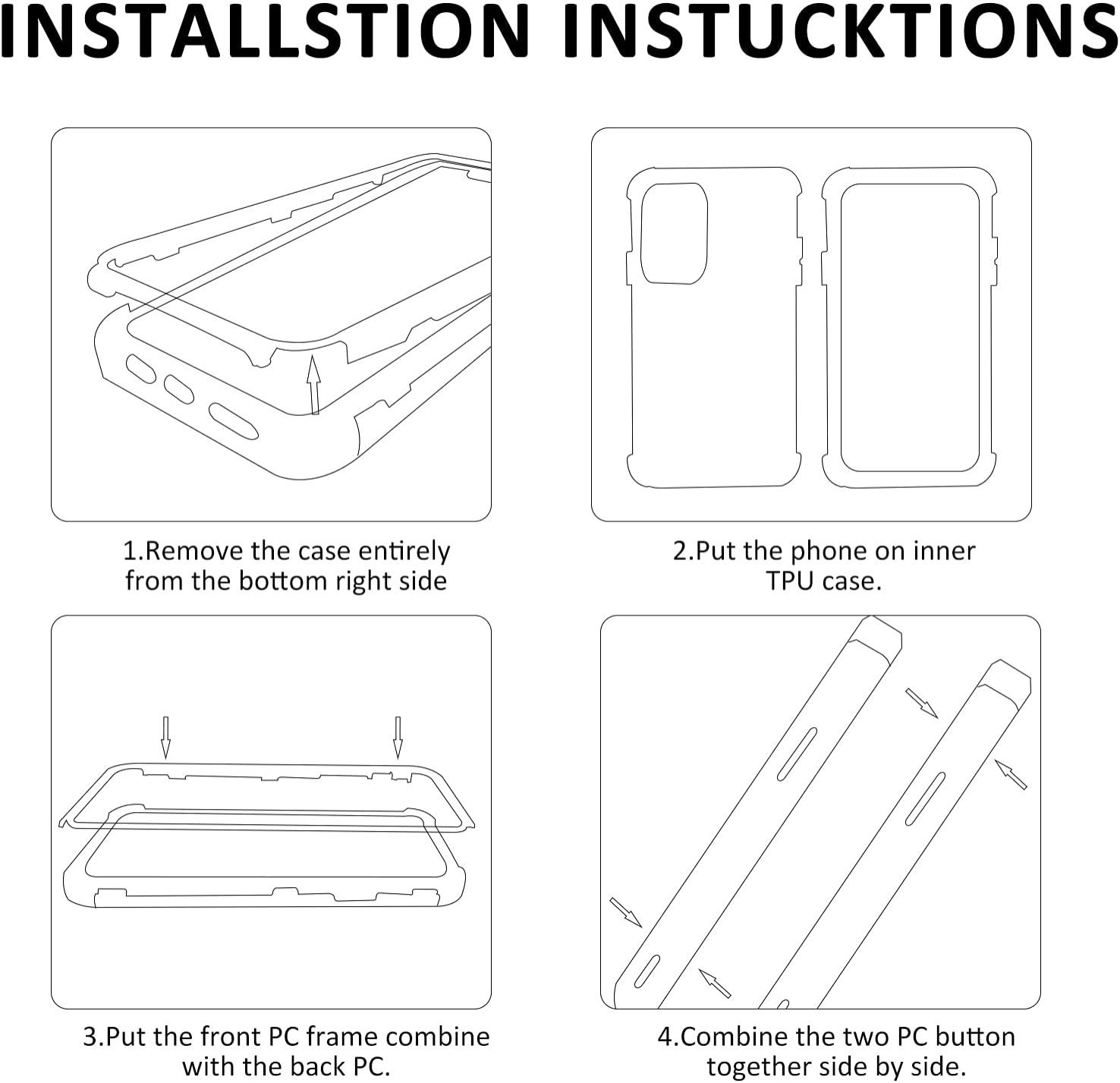 360 Full Protection Case for [Samsung Galaxy A05S, 6.7"] Cover Built-in Screen protector