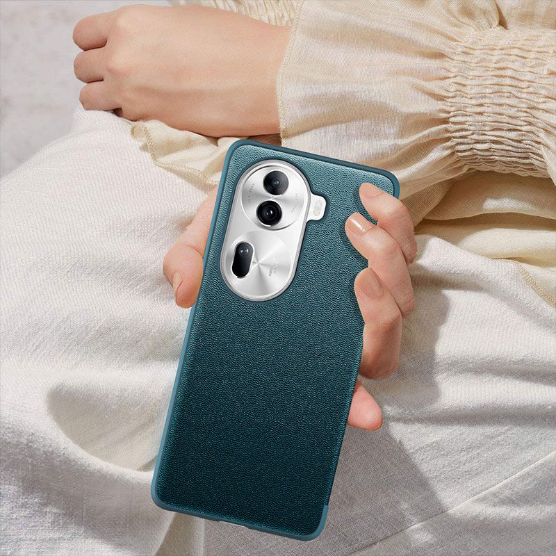 Clamshell type Phone Case For OPPO Reno 11 Pro Holster Transparent Side Windows TPU Soft Sole Soft Shell Holster Cover
