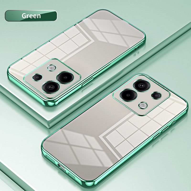 Plating Transparent Soft Shell Protective Cover For Xiaomi Redmi Note 13 Pro 13 Pro+ 12 Pro+ 12 Pro 13R 12R Pro 11 10 Pro 5G 4G 11T Fall prevention Phone Case