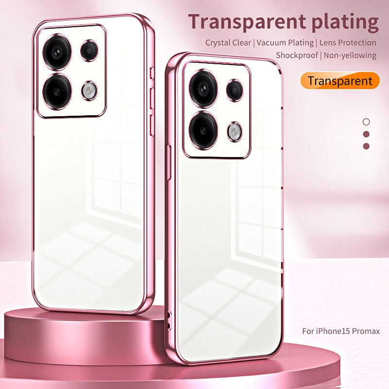 Plating Transparent Soft Shell Protective Cover For Xiaomi Redmi Note 13 Pro 13 Pro+ 12 Pro+ 12 Pro 13R 12R Pro 11 10 Pro 5G 4G 11T Fall prevention Phone Case