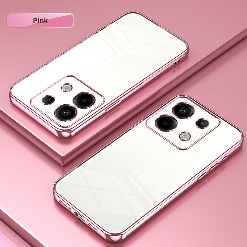 Plating Transparent Soft Shell Protective Cover For Xiaomi Redmi Note 13 Pro 13 Pro+ 12 Pro+ 12 Pro 13R 12R Pro 11 10 Pro 5G 4G 11T Fall prevention Phone Case