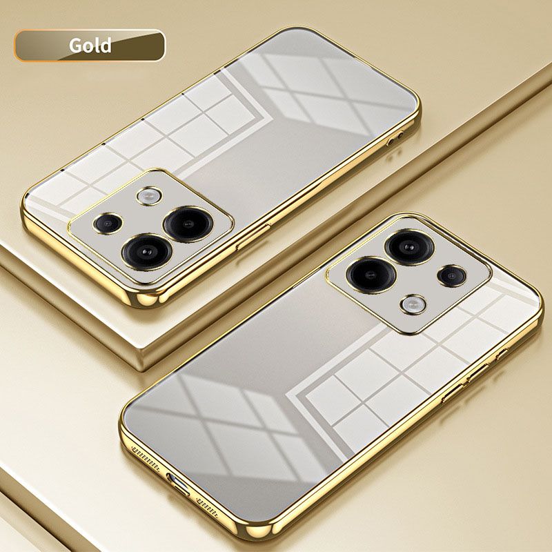 Plating Transparent Soft Shell Protective Cover For Xiaomi Redmi Note 13 Pro 13 Pro+ 12 Pro+ 12 Pro 13R 12R Pro 11 10 Pro 5G 4G 11T Fall prevention Phone Case