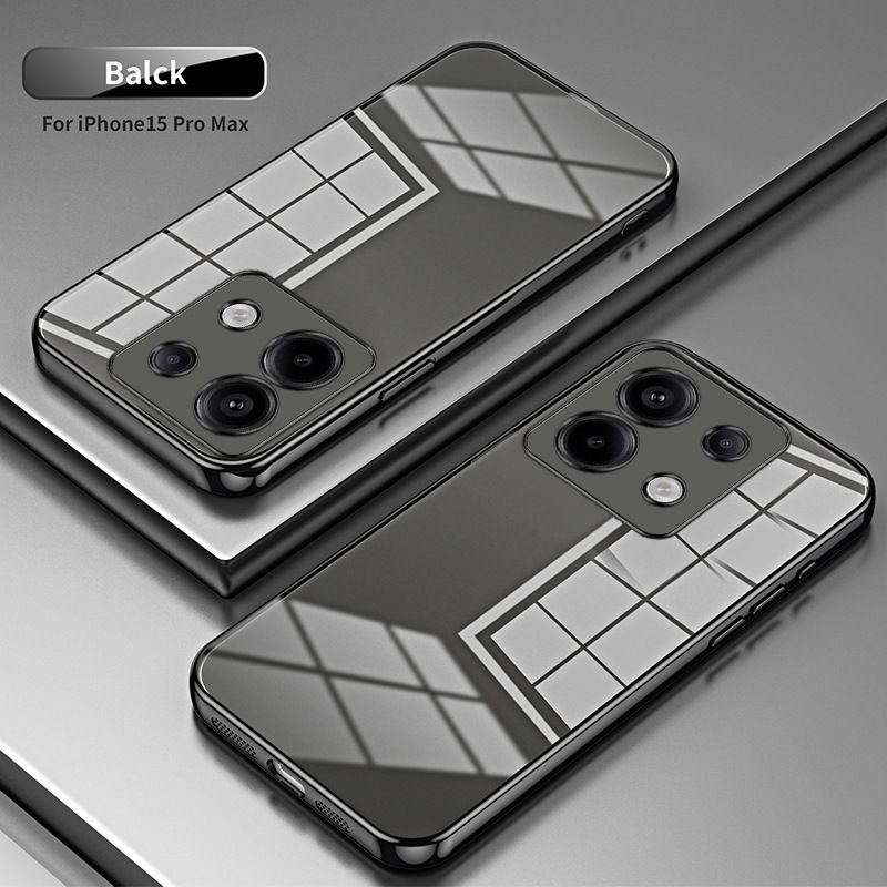 Plating Transparent Soft Shell Protective Cover For Xiaomi Redmi Note 13 Pro 13 Pro+ 12 Pro+ 12 Pro 13R 12R Pro 11 10 Pro 5G 4G 11T Fall prevention Phone Case