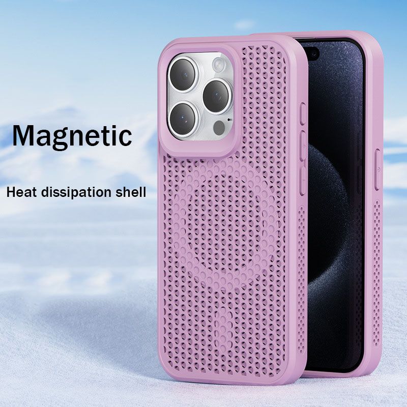 Magnetic Breathable Heat Dissipation Phone Case For iPhone 16 Plus 16 Pro 15 Pro 14 Pro 15 14 13 12 11 Pro Max 15 14 Plus Fall prevention Protective Case