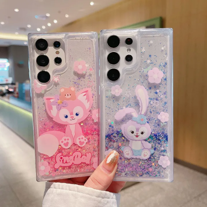 Phone Case For Samsung Galaxy S23 Ultra S22 S21 S20 S22 S21 S23 Plus S23 FE Note 20 Ultra 10 Plus 9 8 Night Glow Flower Sand Soft Silicone Cover