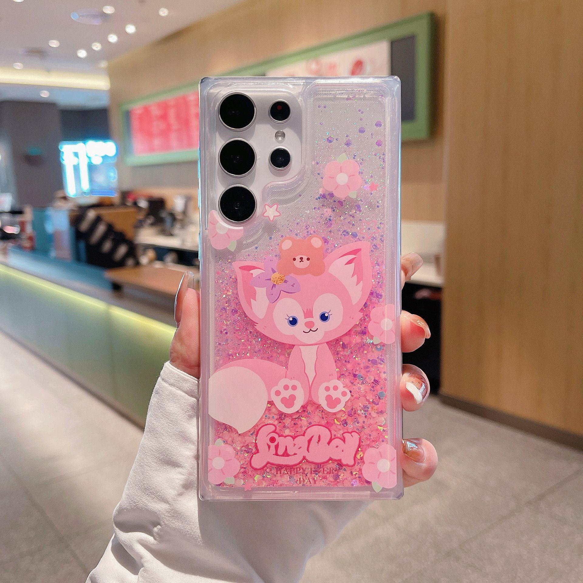 Phone Case For Samsung Galaxy S23 Ultra S22 S21 S20 S22 S21 S23 Plus S23 FE Note 20 Ultra 10 Plus 9 8 Night Glow Flower Sand Soft Silicone Cover