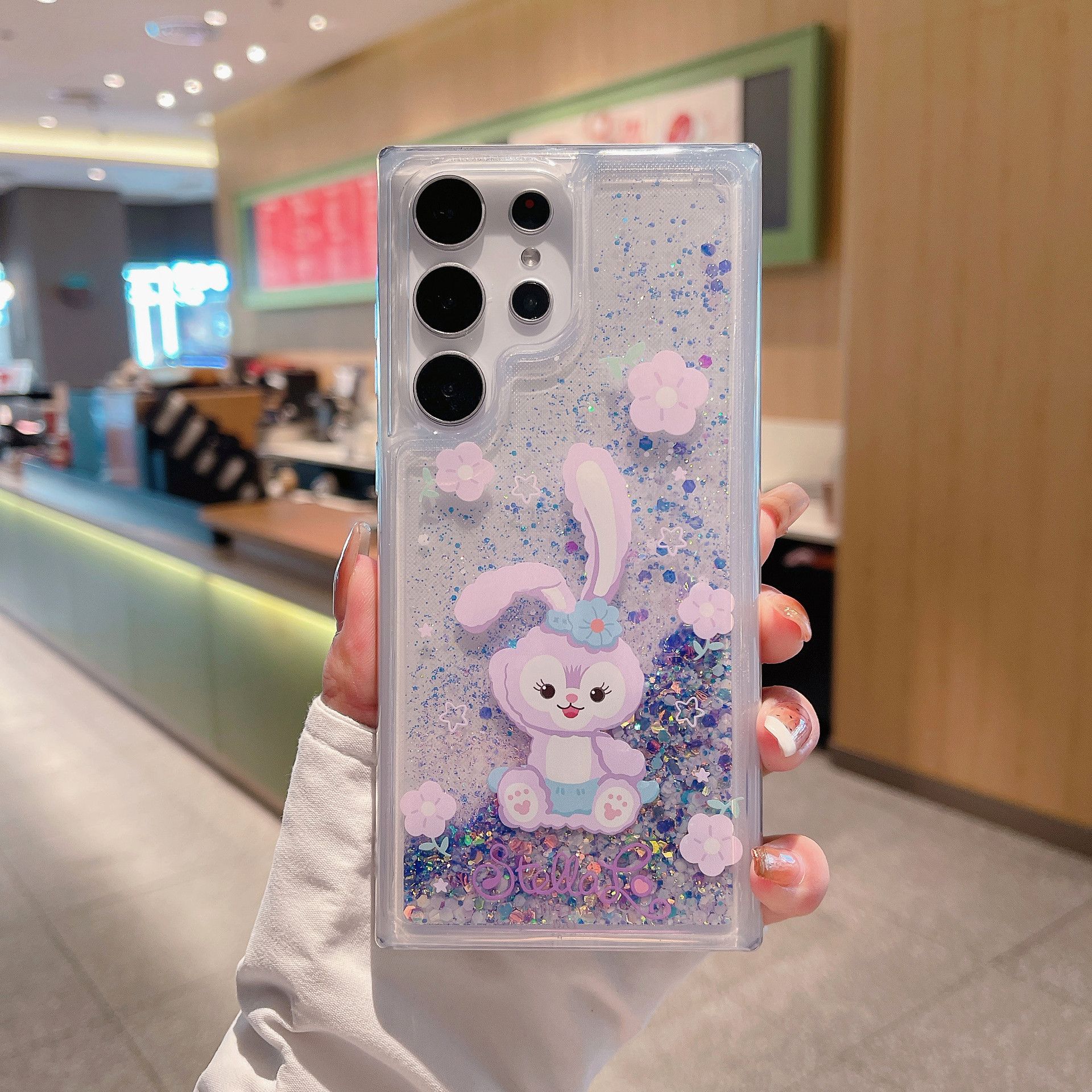 Phone Case For Samsung Galaxy S23 Ultra S22 S21 S20 S22 S21 S23 Plus S23 FE Note 20 Ultra 10 Plus 9 8 Night Glow Flower Sand Soft Silicone Cover