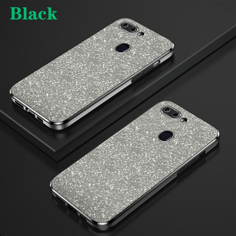 Luxury Plating Phone Case For OPPO R15 K1 A83 A91 A5 A7X F5 F7 F9 A7 A5S A12 A31 F11 Pro A9 A1K Glitter Powder Protective Case