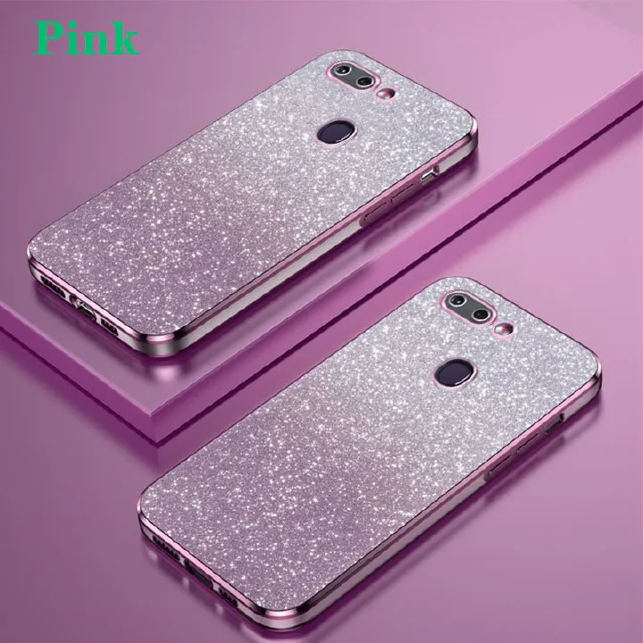 Luxury Plating Phone Case For OPPO R15 K1 A83 A91 A5 A7X F5 F7 F9 A7 A5S A12 A31 F11 Pro A9 A1K Glitter Powder Protective Case