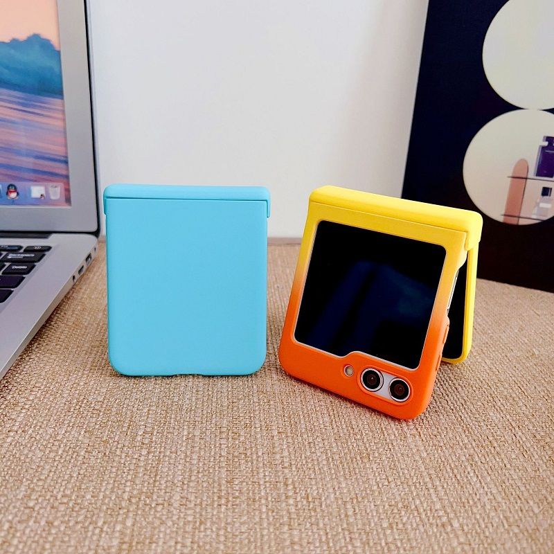 Fashion Two Color Phone Case For Samsung Galaxy Z Flip7/Flip7 FE/ Flip 6/Flip 5/Flip4/Flip3 Frosting Hinge Protective Cover For Samsung Galaxy Flip6/Flip 7/Flip5/Flip 4/Flip 3