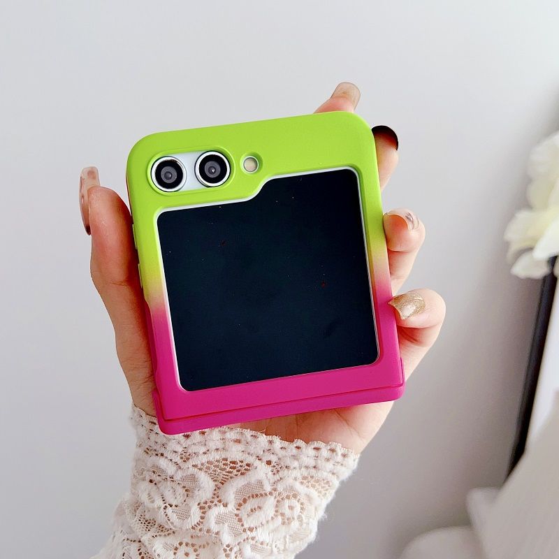 Fashion Two Color Phone Case For Samsung Galaxy Z Flip7/Flip7 FE/ Flip 6/Flip 5/Flip4/Flip3 Frosting Hinge Protective Cover For Samsung Galaxy Flip6/Flip 7/Flip5/Flip 4/Flip 3