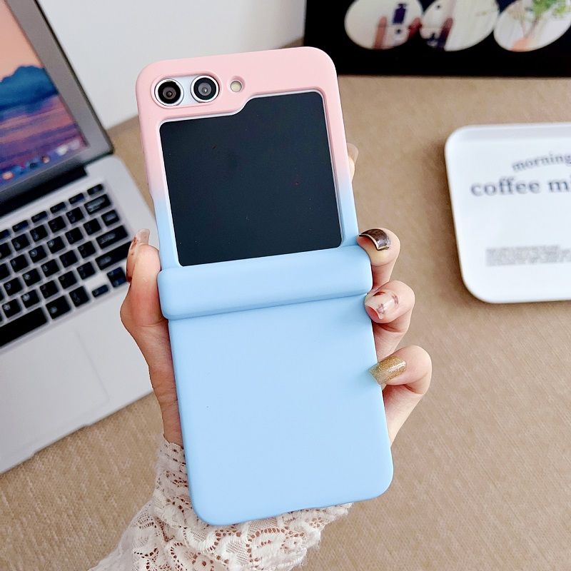 Fashion Two Color Phone Case For Samsung Galaxy Z Flip7/Flip7 FE/ Flip 6/Flip 5/Flip4/Flip3 Frosting Hinge Protective Cover For Samsung Galaxy Flip6/Flip 7/Flip5/Flip 4/Flip 3