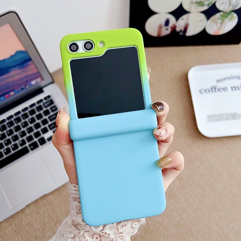 Fashion Two Color Phone Case For Samsung Galaxy Z Flip7/Flip7 FE/ Flip 6/Flip 5/Flip4/Flip3 Frosting Hinge Protective Cover For Samsung Galaxy Flip6/Flip 7/Flip5/Flip 4/Flip 3