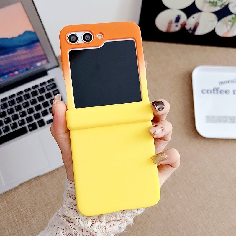 Fashion Two Color Phone Case For Samsung Galaxy Z Flip7/Flip7 FE/ Flip 6/Flip 5/Flip4/Flip3 Frosting Hinge Protective Cover For Samsung Galaxy Flip6/Flip 7/Flip5/Flip 4/Flip 3