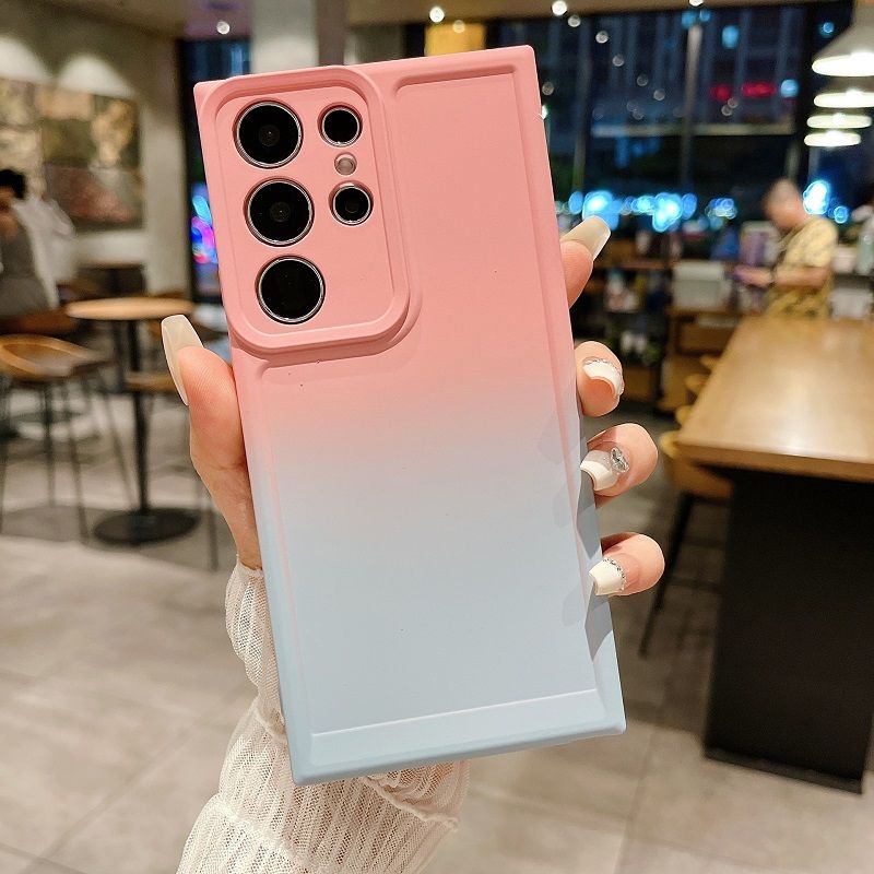 Two Color Phone Case For Samsung Galaxy S24 S23 S22 S21 S20 Ultra Plus Note 20 Ultra 10+ Plus 9 8 S23 S21 S20 FE S10 S8 Plus S9 Fashion Silicone Soft Shell Cover