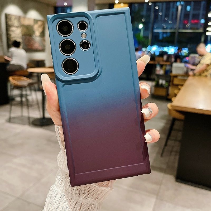 Two Color Phone Case For Samsung Galaxy S24 S23 S22 S21 S20 Ultra Plus Note 20 Ultra 10+ Plus 9 8 S23 S21 S20 FE S10 S8 Plus S9 Fashion Silicone Soft Shell Cover