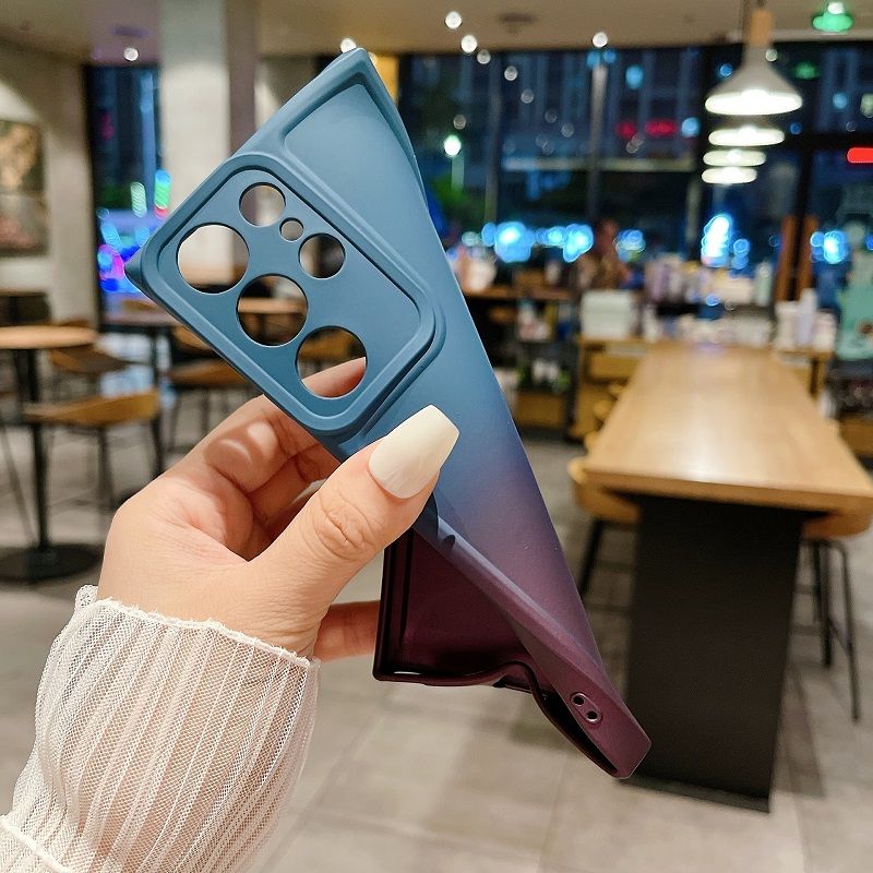 Two Color Phone Case For Samsung Galaxy S24 S23 S22 S21 S20 Ultra Plus Note 20 Ultra 10+ Plus 9 8 S23 S21 S20 FE S10 S8 Plus S9 Fashion Silicone Soft Shell Cover