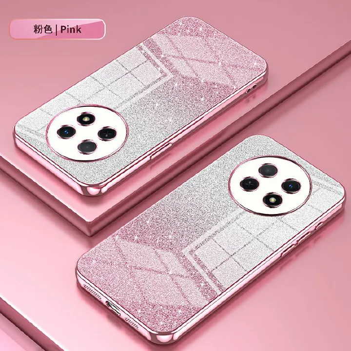 Luxury Plating Phone Case For Huawei Nova Y91 Y72 Y61 Y70 Plus Y90 Glitter Powder Protective Case